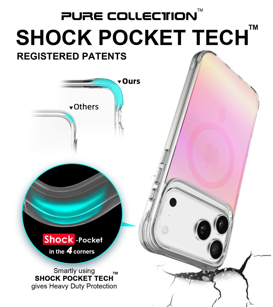 Apple iPhone 17 Pro Max TOKO Triangle magsafe hátlap tok (Rózsaszín)