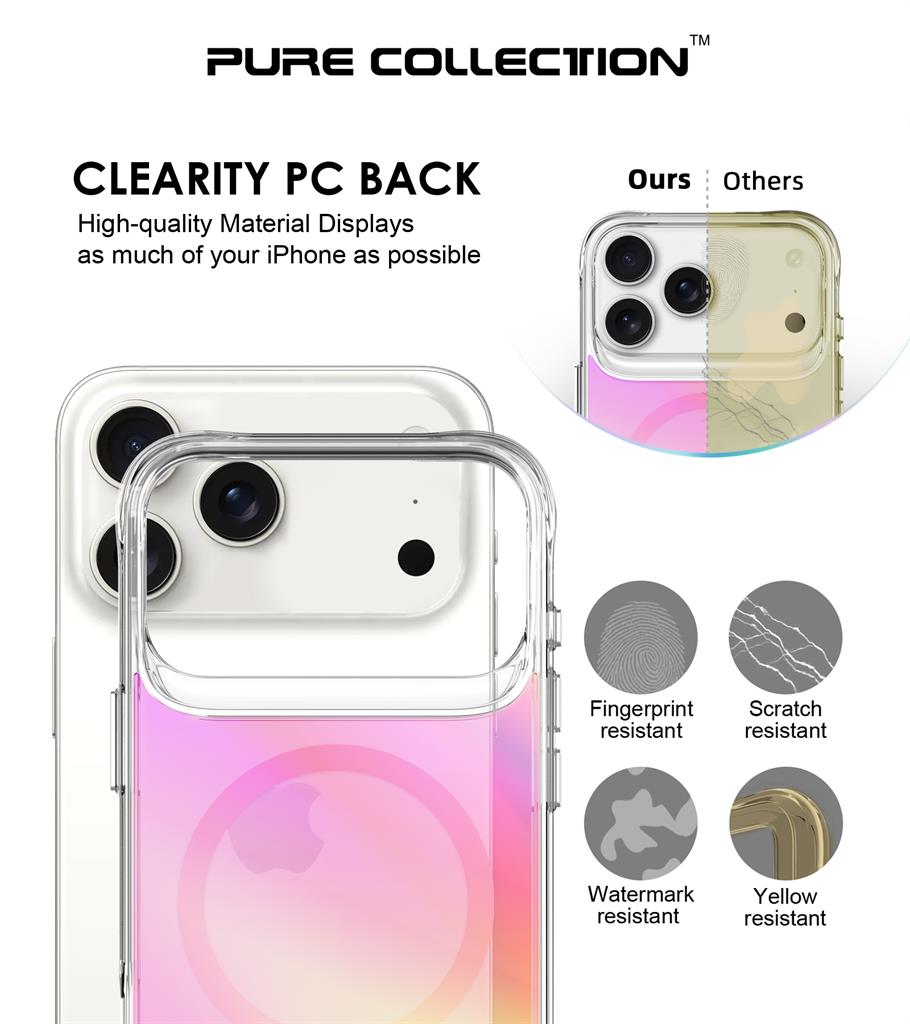 Apple iPhone 17 Pro Max TOKO Triangle magsafe hátlap tok (Rózsaszín)