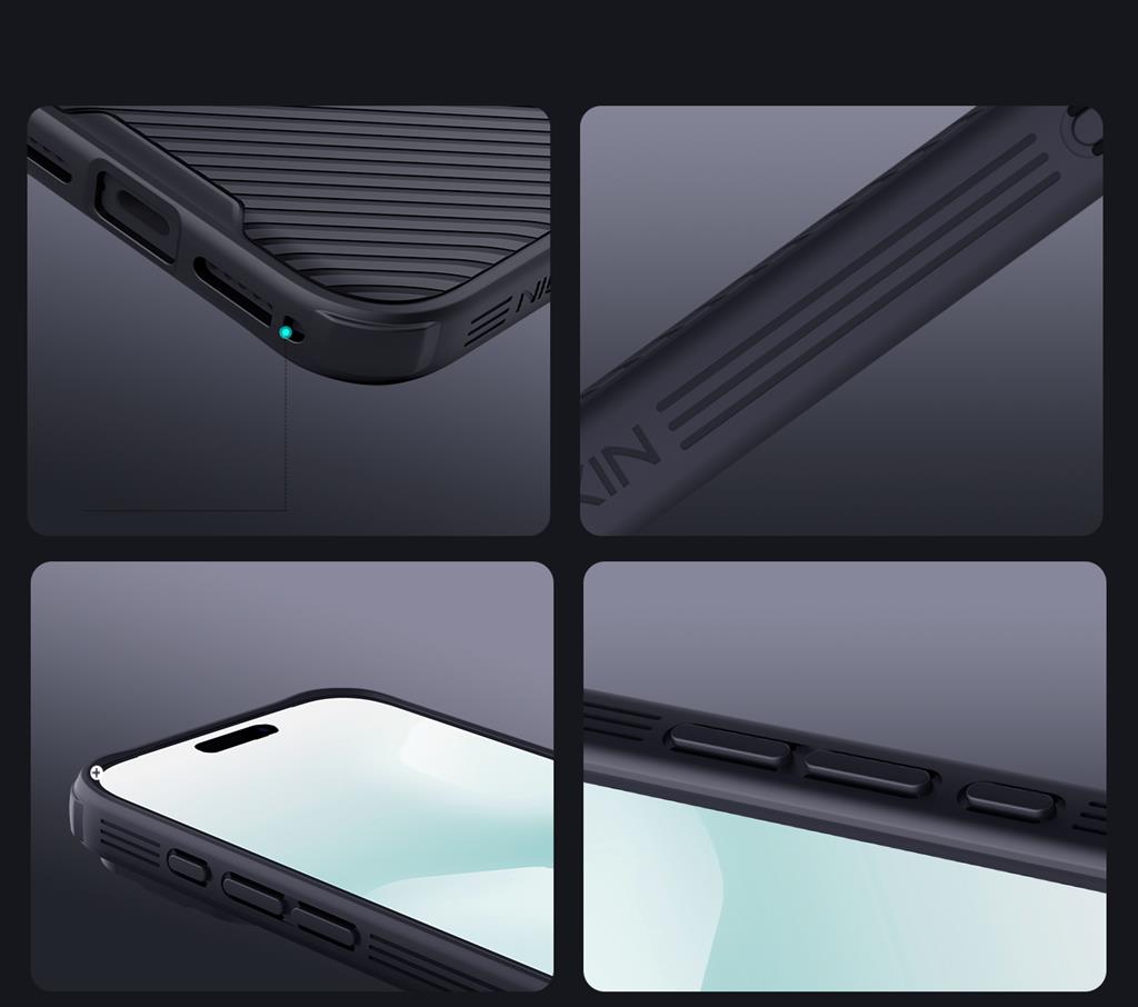 Apple iPhone 17 Pro Nillkin camshield armor hátlap tok (Fekete)