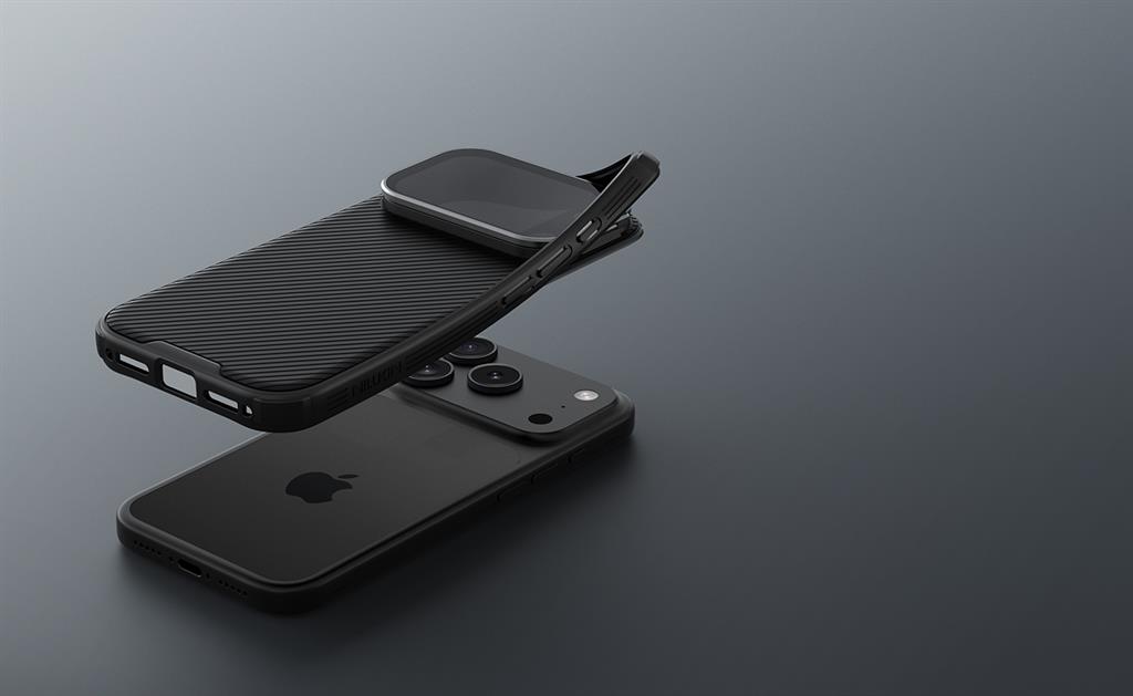 Apple iPhone 17 Pro Nillkin Camshield Prop MagSafe hátlap tok (Fekete)