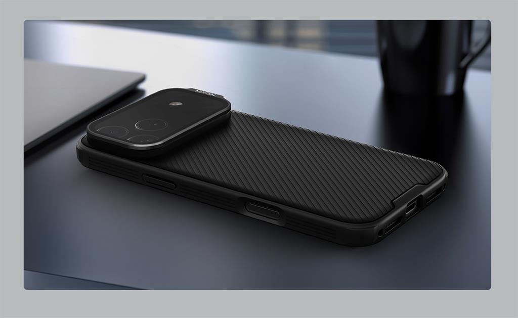 Apple iPhone 17 Pro Nillkin Camshield Prop MagSafe hátlap tok (Fekete)