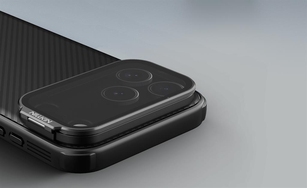 Apple iPhone 17 Pro Nillkin Camshield Prop MagSafe hátlap tok (Fekete)