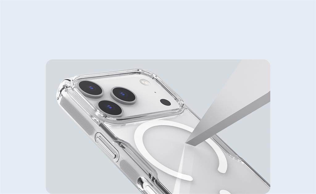 Apple iPhone 17 Pro Nillkin Camshield S magsafe hátlap tok (Fehér)