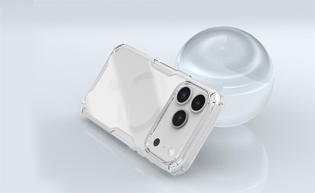 Apple iPhone 17 Pro Nillkin Camshield S magsafe hátlap tok (Fekete)