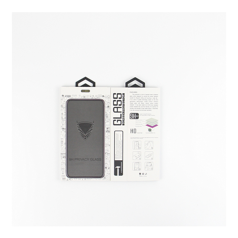 Apple iPhone 17 Pro OG Premium Privacy üvegefólia (Átlátszó fekete peremmel)