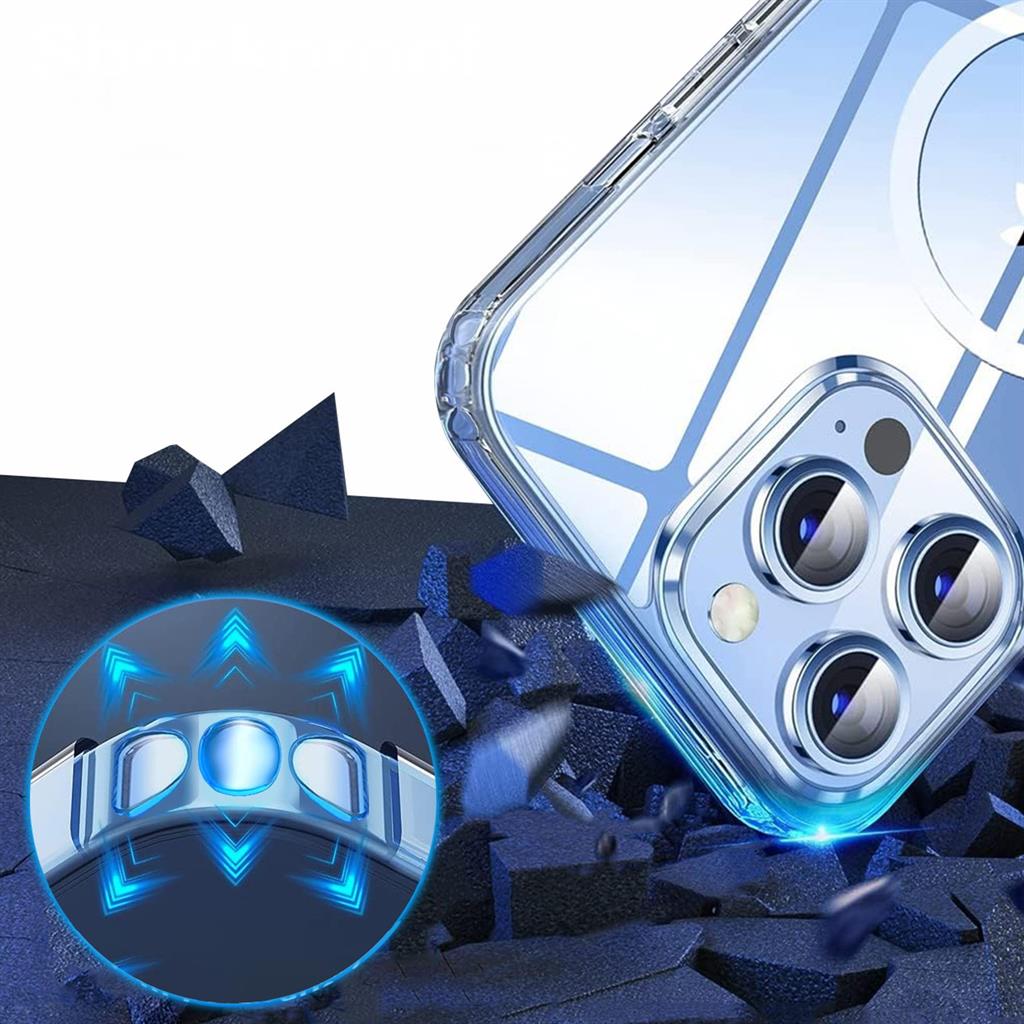 Apple iPhone 17 Pro Roar Haptic Button MagSafe hátlap tok (Átlátszó)