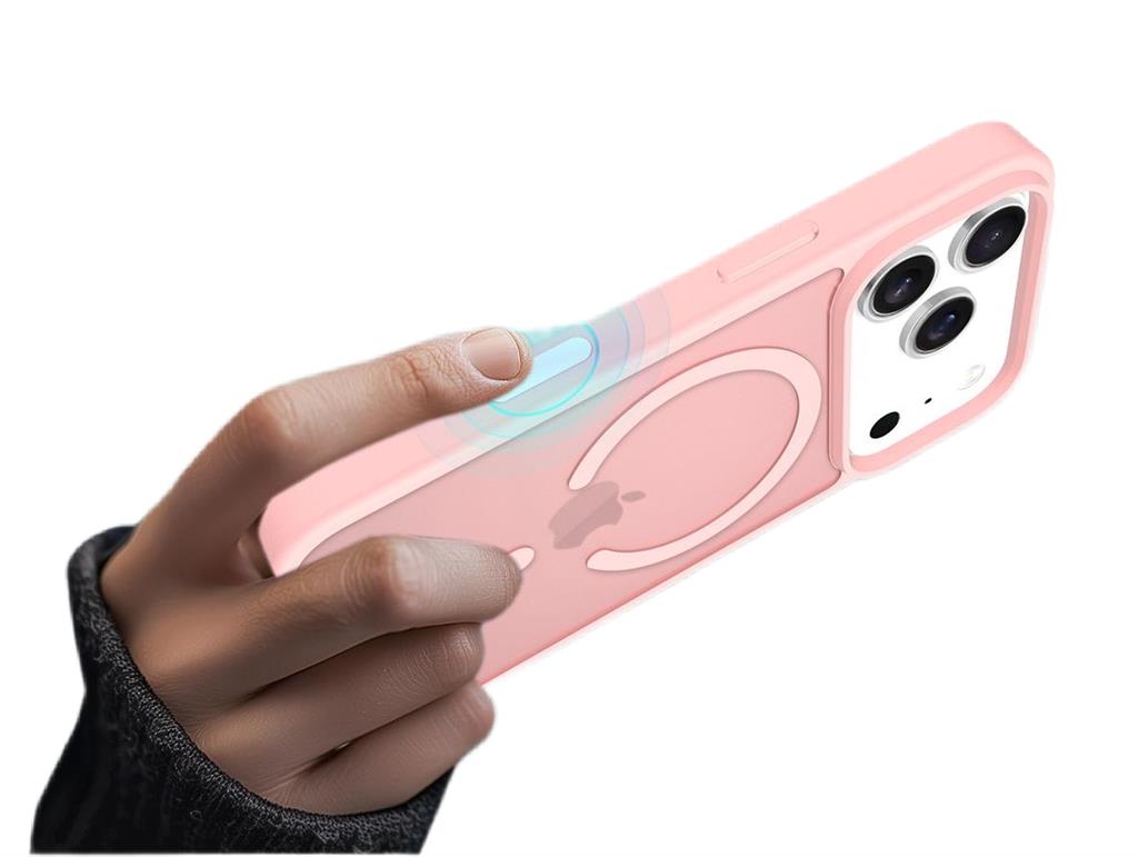 Apple iPhone 17 Pro Roar Haptic Button Matte MagSafe hátlap tok (Rózsaszín)