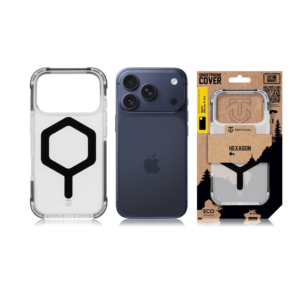 Apple iPhone 17 Pro Tactical MagForce Hexagon tok (Fekete)