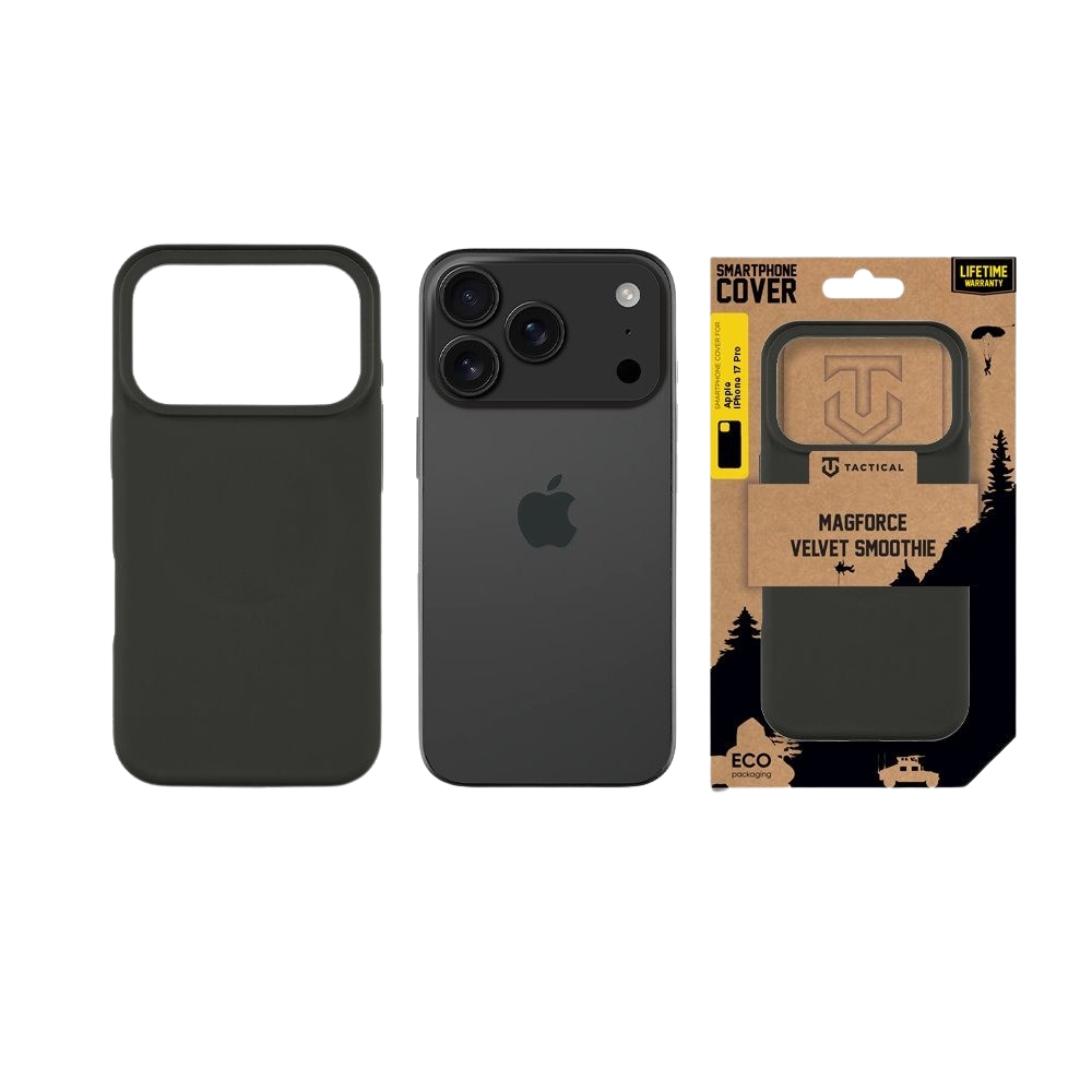 Apple iPhone 17 Pro Tactical MagForce Velvet Smoothie tok (Sötétszürke)