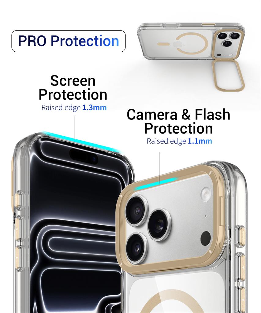 Apple iPhone 17 Pro TOKO Apex capsule magsafe hátlap tok (Arany)