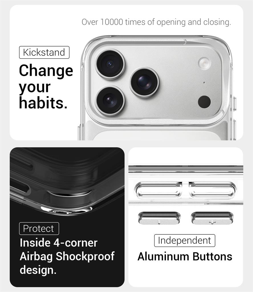 Apple iPhone 17 Pro TOKO Apex capsule magsafe hátlap tok (Fehér)