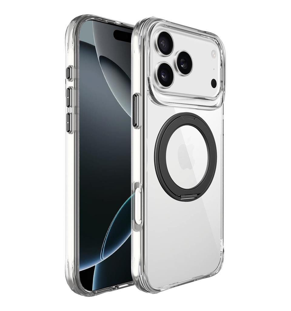 Apple iPhone 17 Pro TOKO Pure MagSafe 360 ring hátlap tok (Fekete)