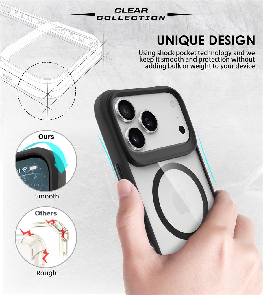 Apple iPhone 17 Pro TOKO Taurustar magsafe hátlap tok (Fekete)