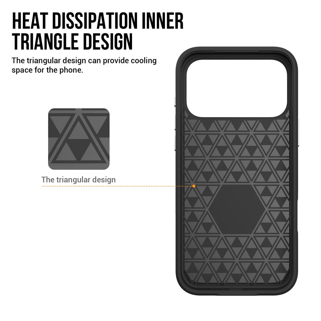 Apple iPhone 17 Pro Toko Triangle MagSafe hátlap tok (Fekete)