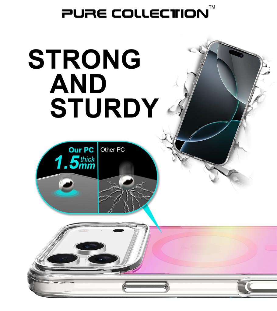 Apple iPhone 17 Pro TOKO Triangle magsafe hátlap tok (Rózsaszín)