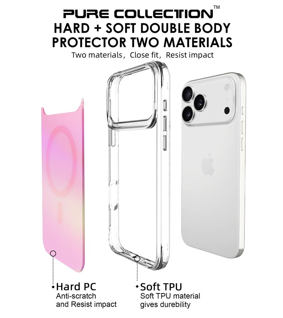 Apple iPhone 17 Pro TOKO Triangle magsafe hátlap tok (Rózsaszín)