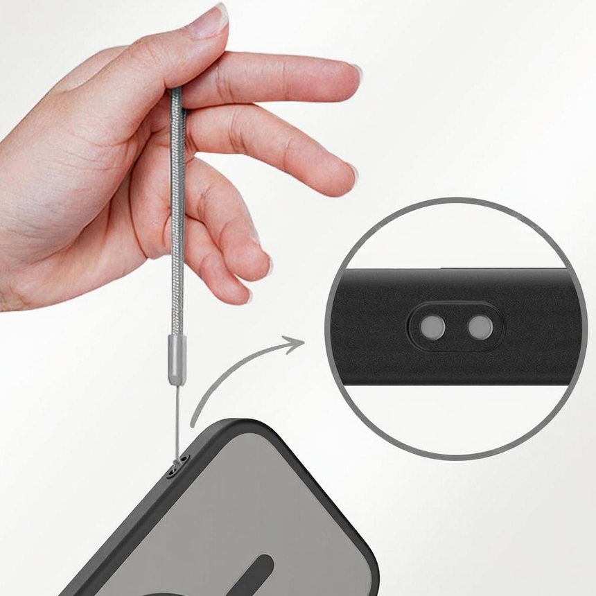 Apple iPhone 17 Roar Haptic Button Matte MagSafe hátlap tok (Fekete)