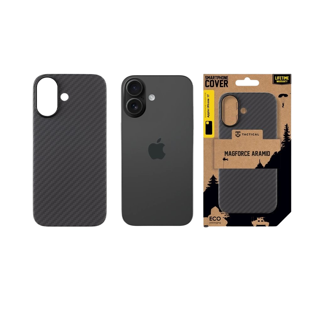 Apple iPhone 17 Tactical MagForce Aramid MagSafe hátlap tok (Fekete)