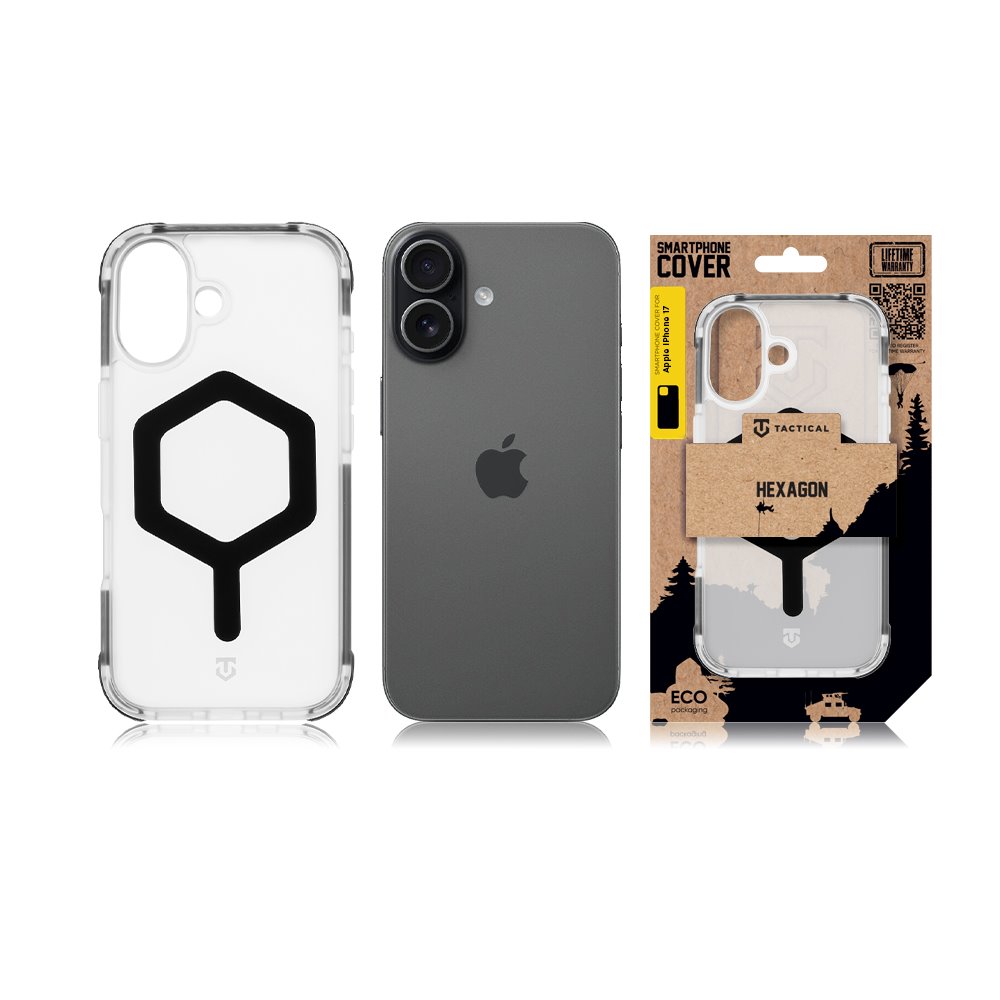 Apple iPhone 17 Tactical MagForce Hexagon tok (Fekete)
