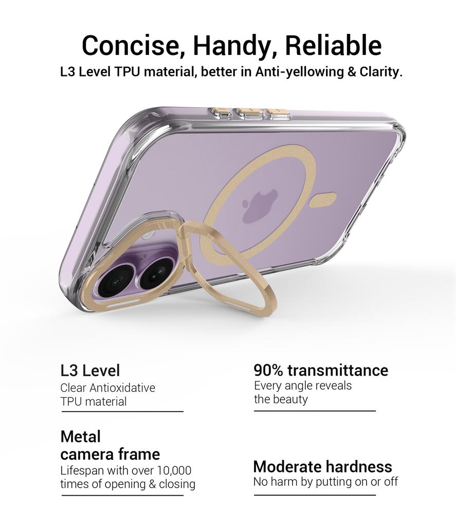 Apple iPhone 17 TOKO Apex capsule magsafe hátlap tok (Arany)