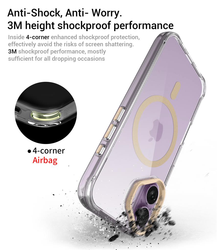 Apple iPhone 17 TOKO Apex capsule magsafe hátlap tok (Arany)