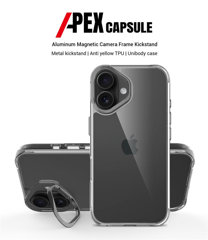 Apple iPhone 17 TOKO Apex capsule magsafe hátlap tok (Ezüst)