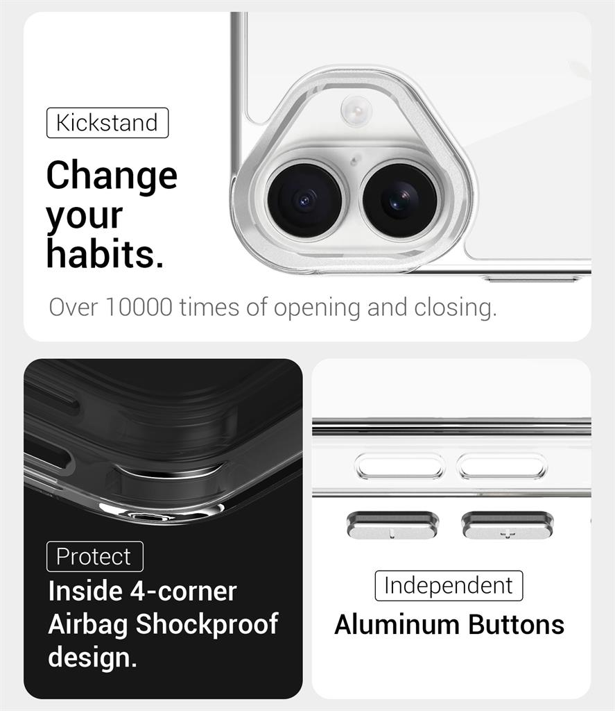 Apple iPhone 17 TOKO Apex capsule magsafe hátlap tok (Fehér)