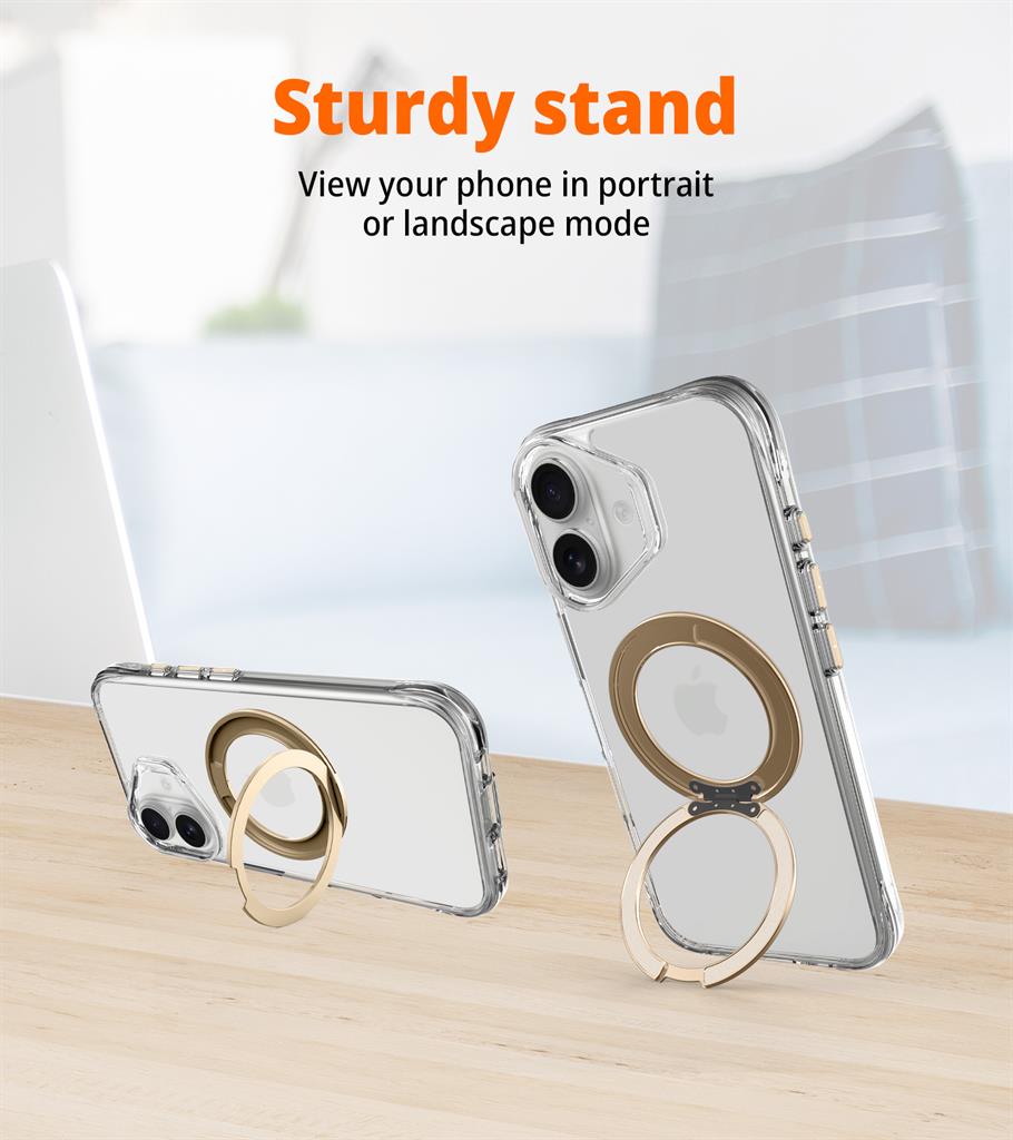 Apple iPhone 17 TOKO Pure MagSafe 360 ring hátlap tok (Arany)