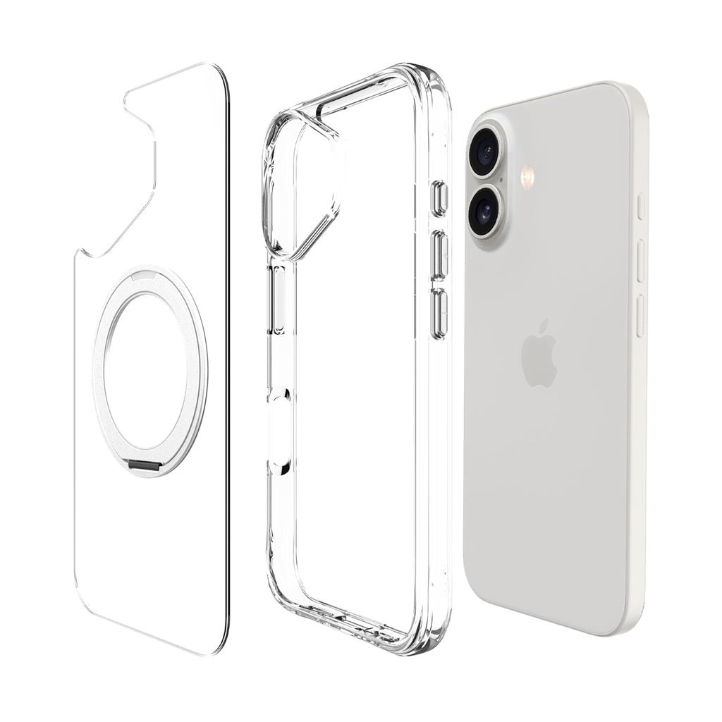 Apple iPhone 17 TOKO Pure MagSafe 360 ring hátlap tok (Ezüst)