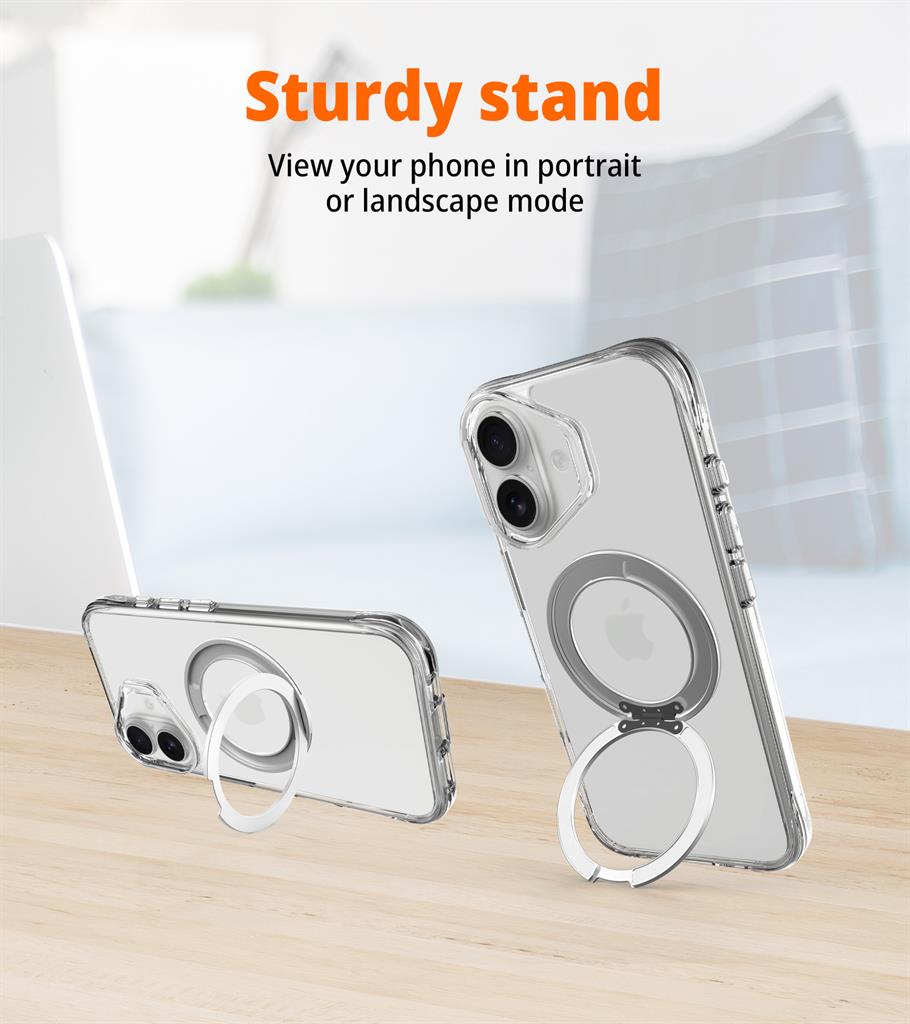 Apple iPhone 17 TOKO Pure MagSafe 360 ring hátlap tok (Ezüst)