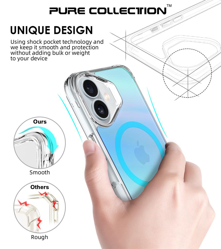 Apple iPhone 17 TOKO Triangle magsafe hátlap tok (Kék)