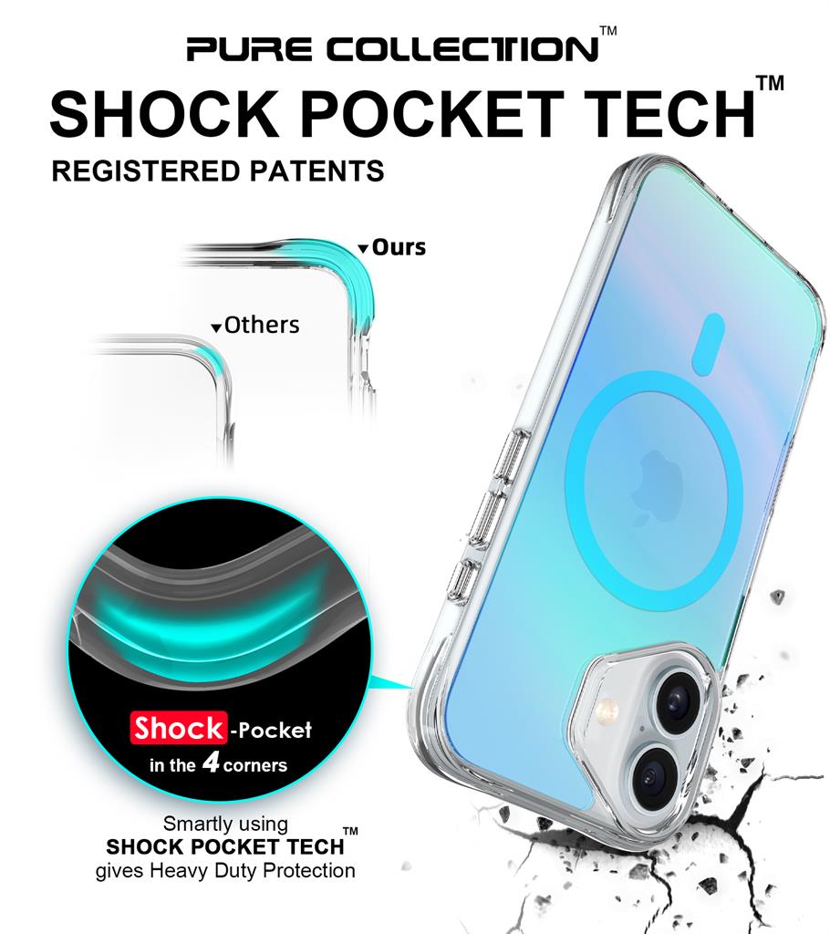 Apple iPhone 17 TOKO Triangle magsafe hátlap tok (Kék)