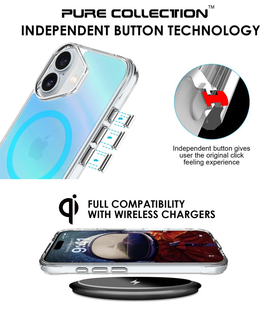 Apple iPhone 17 TOKO Triangle magsafe hátlap tok (Kék)