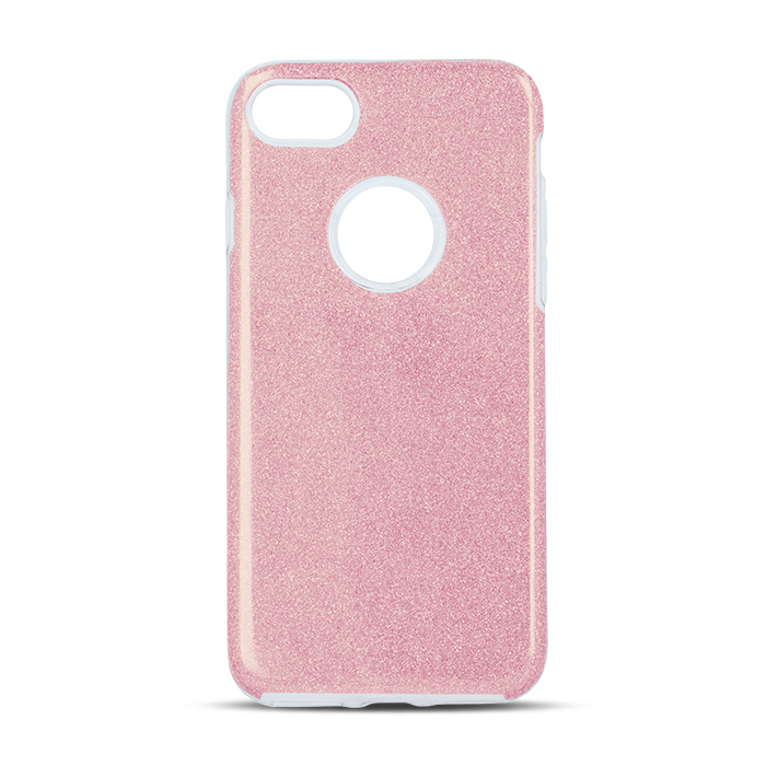 Apple iPhone 7 / iPhone 8 / iPhone SE 2020 / iPhone SE 2022 glitter 3in1 hátlap tok (Rozéarany)