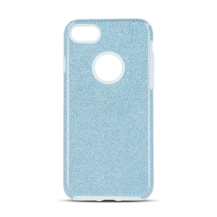 Apple iPhone 7 / iPhone 8 / iPhone SE 2020 / iPhone SE 2022 glitter 3in1 hátlap tok (Sötétkék)