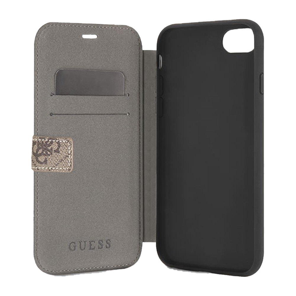 Apple iPhone 7 / iPhone 8 / iPhone SE 2020 / iPhone SE 2022 GUESS prémium notesz tok (Barna - GUFLBKI84GB) 0