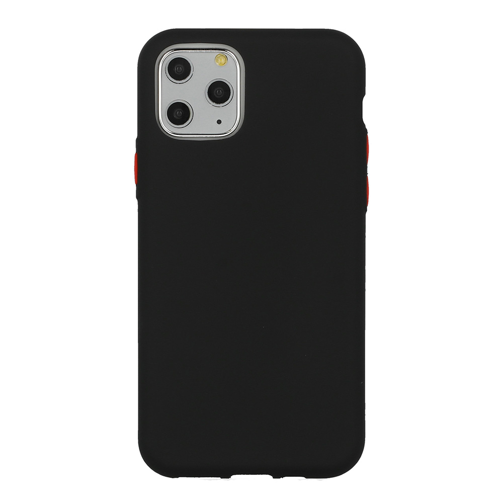 Apple iPhone 7/ 8/ SE 2020/ SE 2022 solid szilikon hátlap tok, fekete