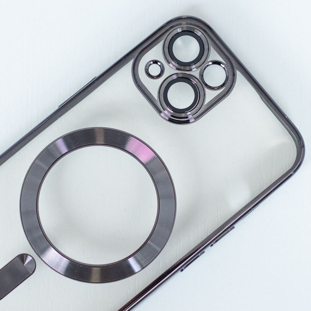 Apple iPhone 7 / iPhone 8 / iPhone SE 2020 / iPhone SE 2022 Color Chrome Magsafe hátlap tok (Fekete) 7