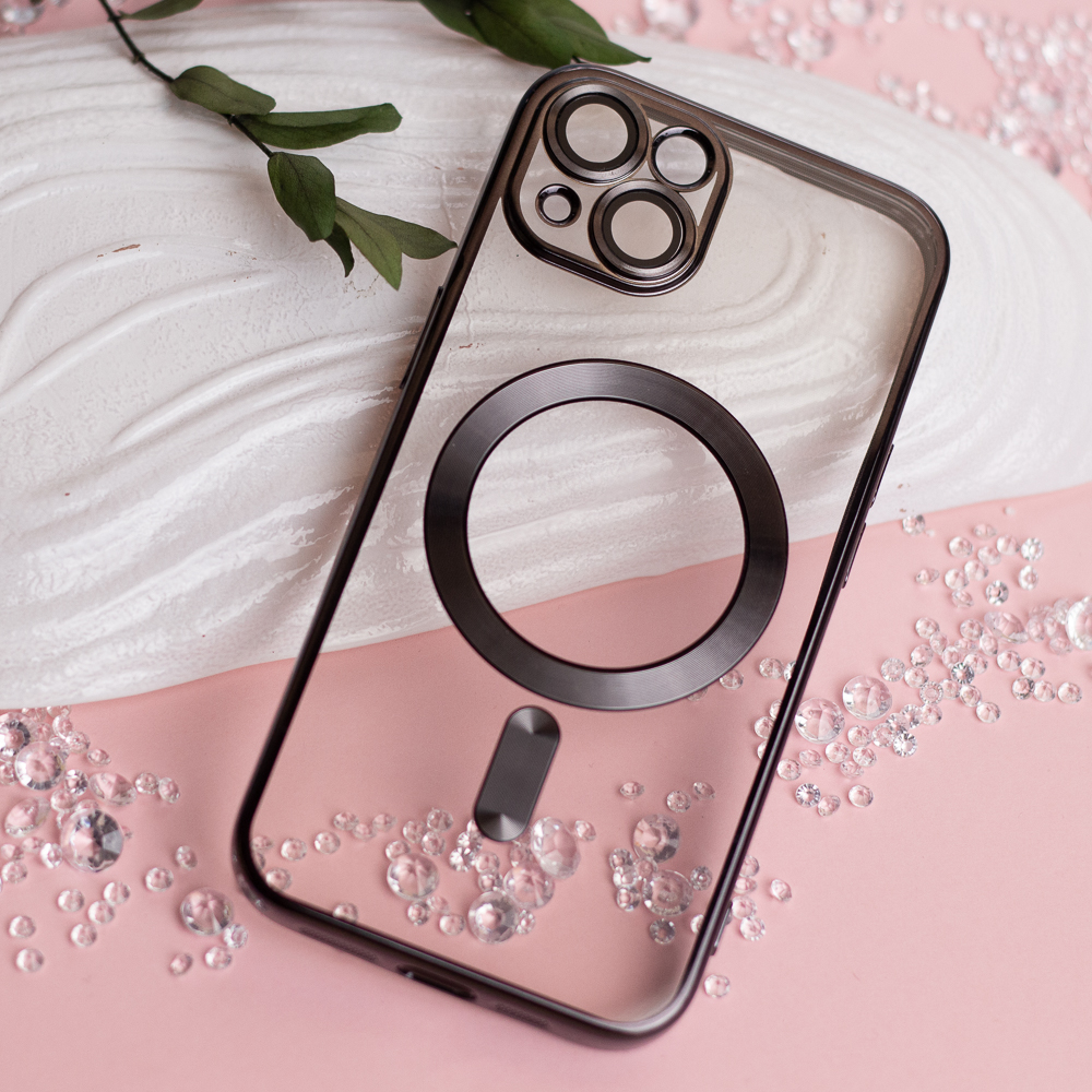 Apple iPhone 7 / iPhone 8 / iPhone SE 2020 / iPhone SE 2022 Color Chrome Magsafe hátlap tok (Fekete) 0