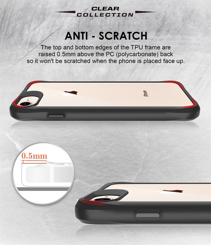 Apple iPhone 7 / iPhone 8 / iPhone SE 2020 / iPhone SE 2022 TOKO Combat X Mode hátlap tok (Átlátszó)