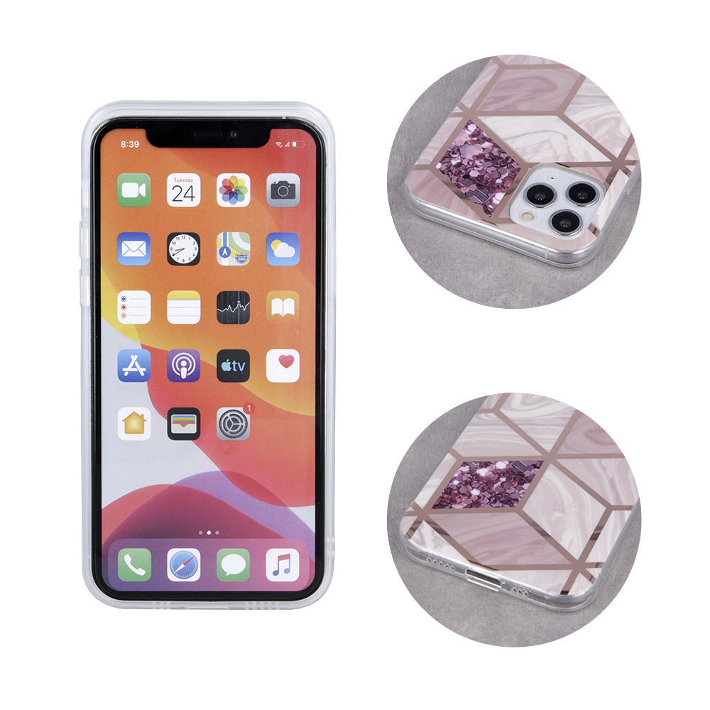 Apple iPhone 7 / iPhone 8 / iPhone SE 2020 / iPhone SE 2022 geometric marmur hátlap tok (Hanga)