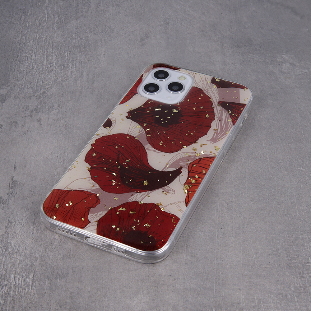Apple iPhone 7 / iPhone 8 / iPhone SE 2020 / iPhone SE 2022 gold glam hátlap tok (Pipacs)