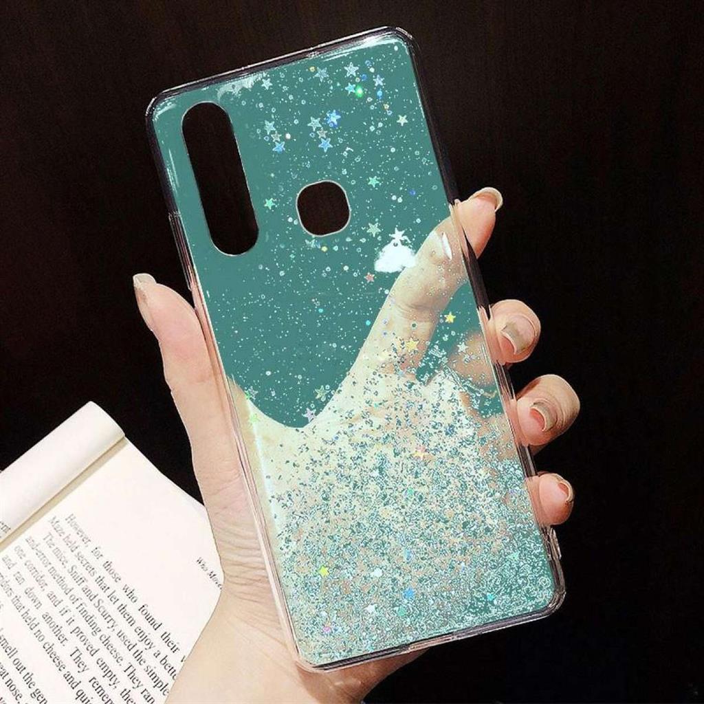 Apple iPhone 7/8/SE 2020/ SE 2022 sequins glue glitter csillogós szilikon hátlap tok (Zöld)