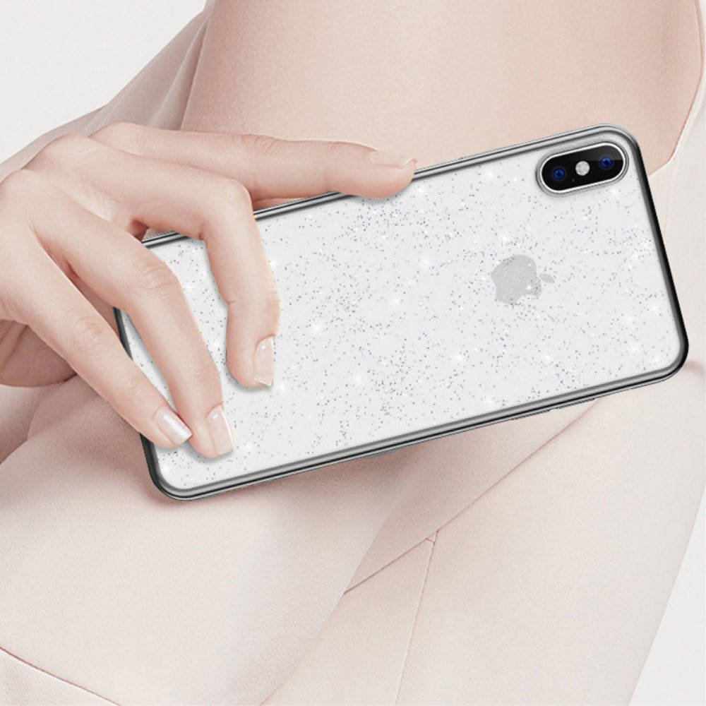 Apple iPhone 7/8/SE 2020/ SE 2022 Sulada glitter hátlap tok (Fekete) 2