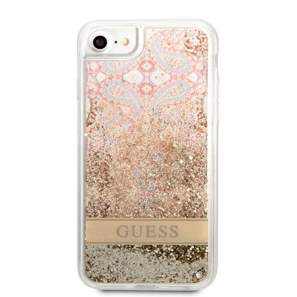 Apple iPhone 7/8/SE 2020/2022 Guess Liquid Glitter Paisley tok (Arany) - GUHCI8LFLSD