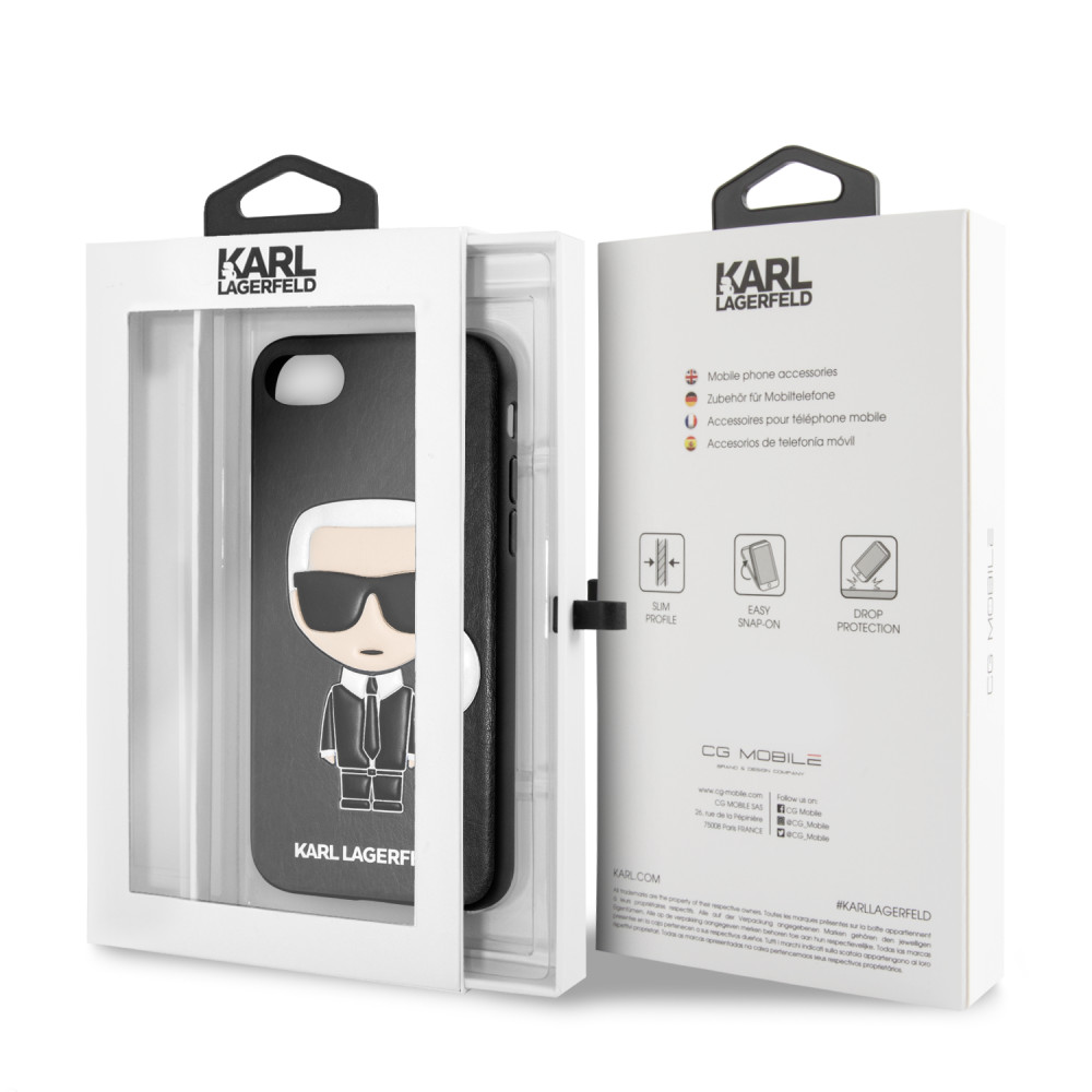 Apple iPhone 8 / SE 2020 Karl Lagerfeld Full Body Iconic tok (Fekete) – KLHCI8IKPUBK