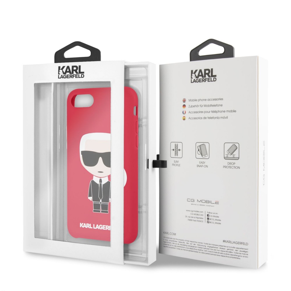 Apple iPhone 7 / iPhone 8 / iPhone SE 2020 / iPhone SE 2022 Karl Lagerfeld Full Body pro tok (Piros - KLHCI8SLFKRE)