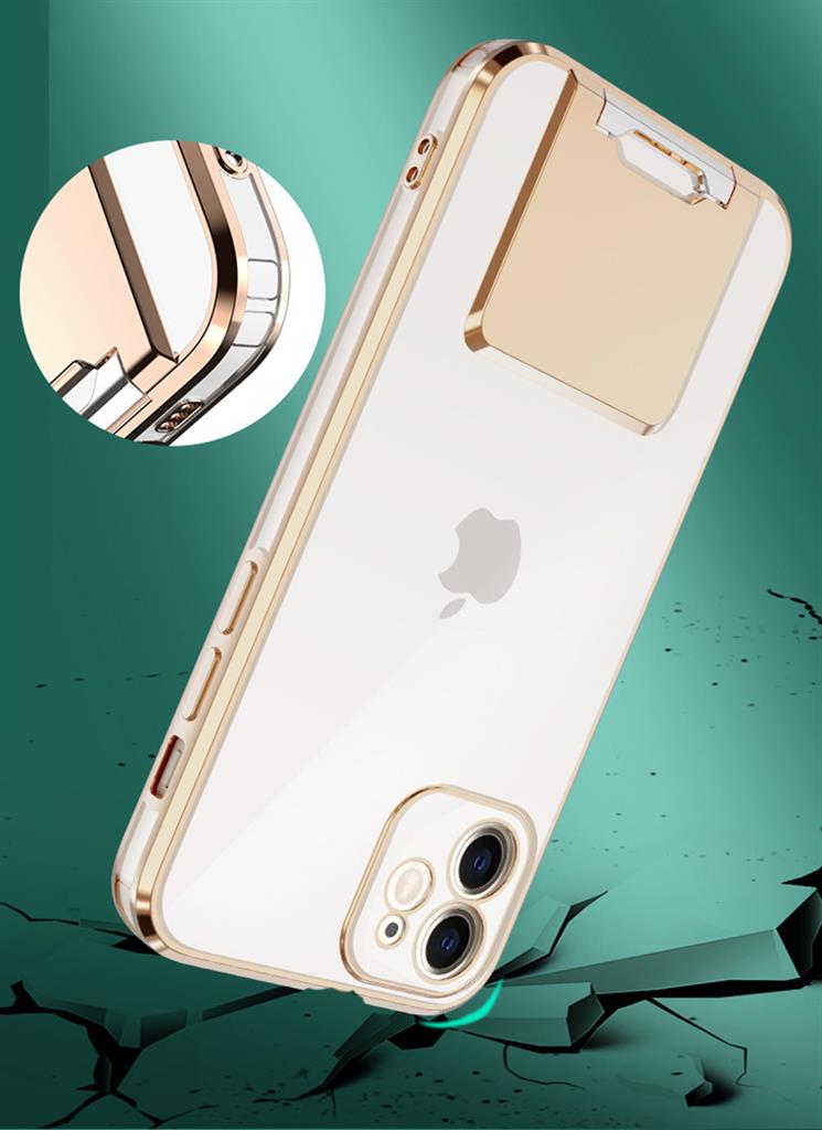 Apple iPhone 7/8/SE 2020/SE 2022 luxury kitámasztós hátlap tok (Arany) 1