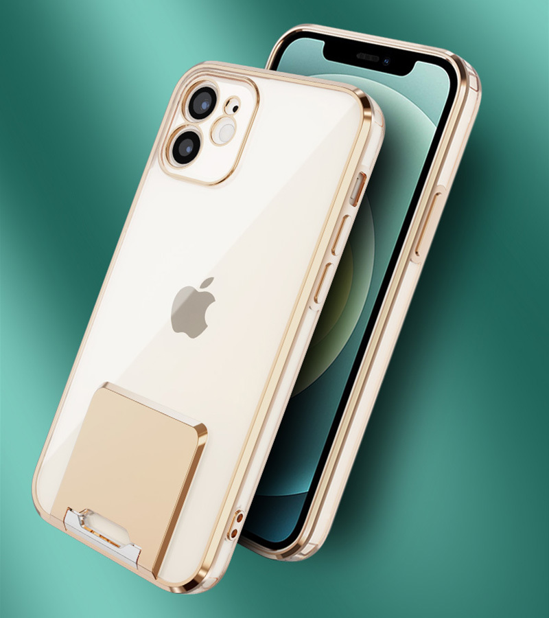 Apple iPhone 7/8/SE 2020/SE 2022 luxury kitámasztós hátlap tok (Arany) 2