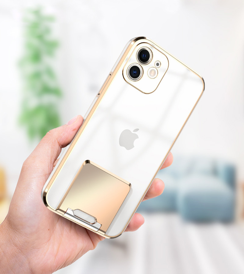 Apple iPhone 7/8/SE 2020/SE 2022 luxury kitámasztós hátlap tok (Arany) 4